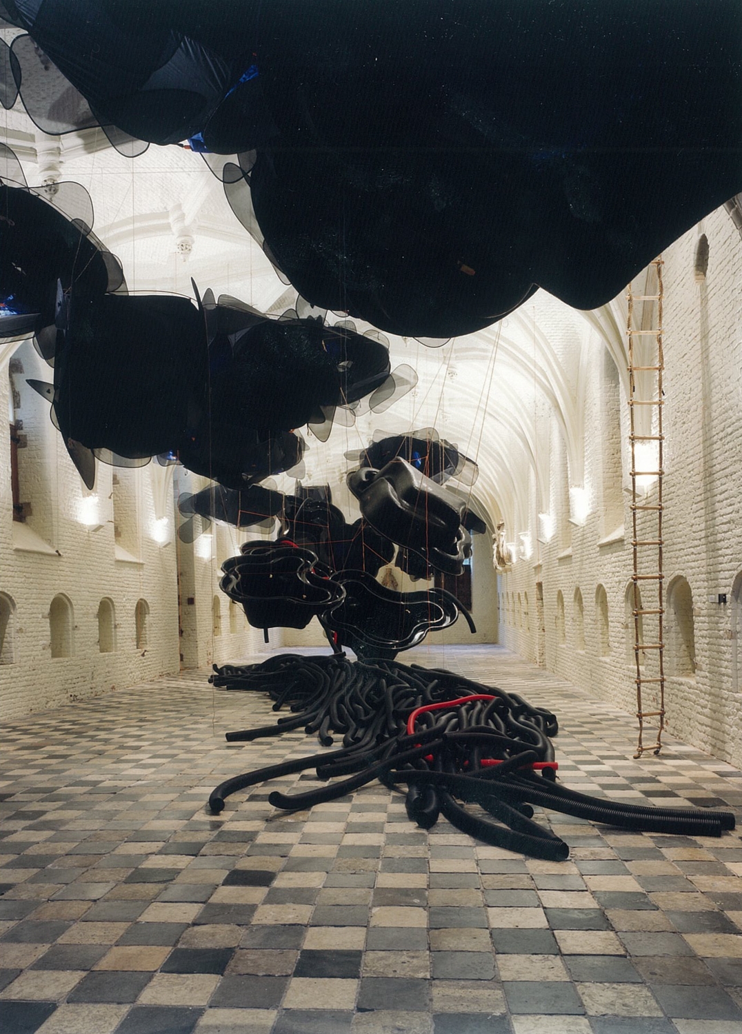 Karin van Dam, 'Floating, Collapsible City System and Rising Coils', installatiefoto, 2000. Foto: Leo van Kampen | Floating, Collapsible City System and Rising Coils | Karin van Dam