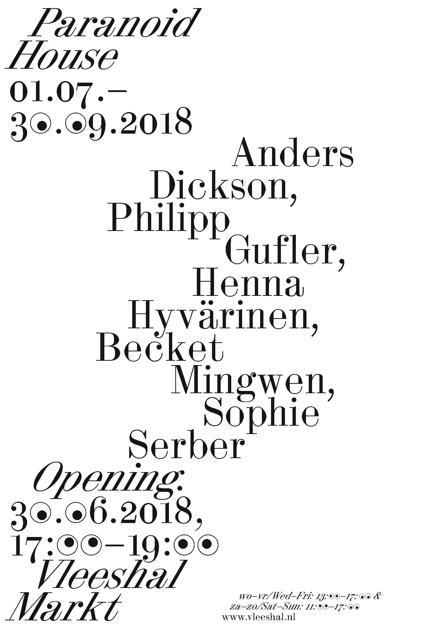 Invitation (front) | Paranoid House | Dorothee Dähler