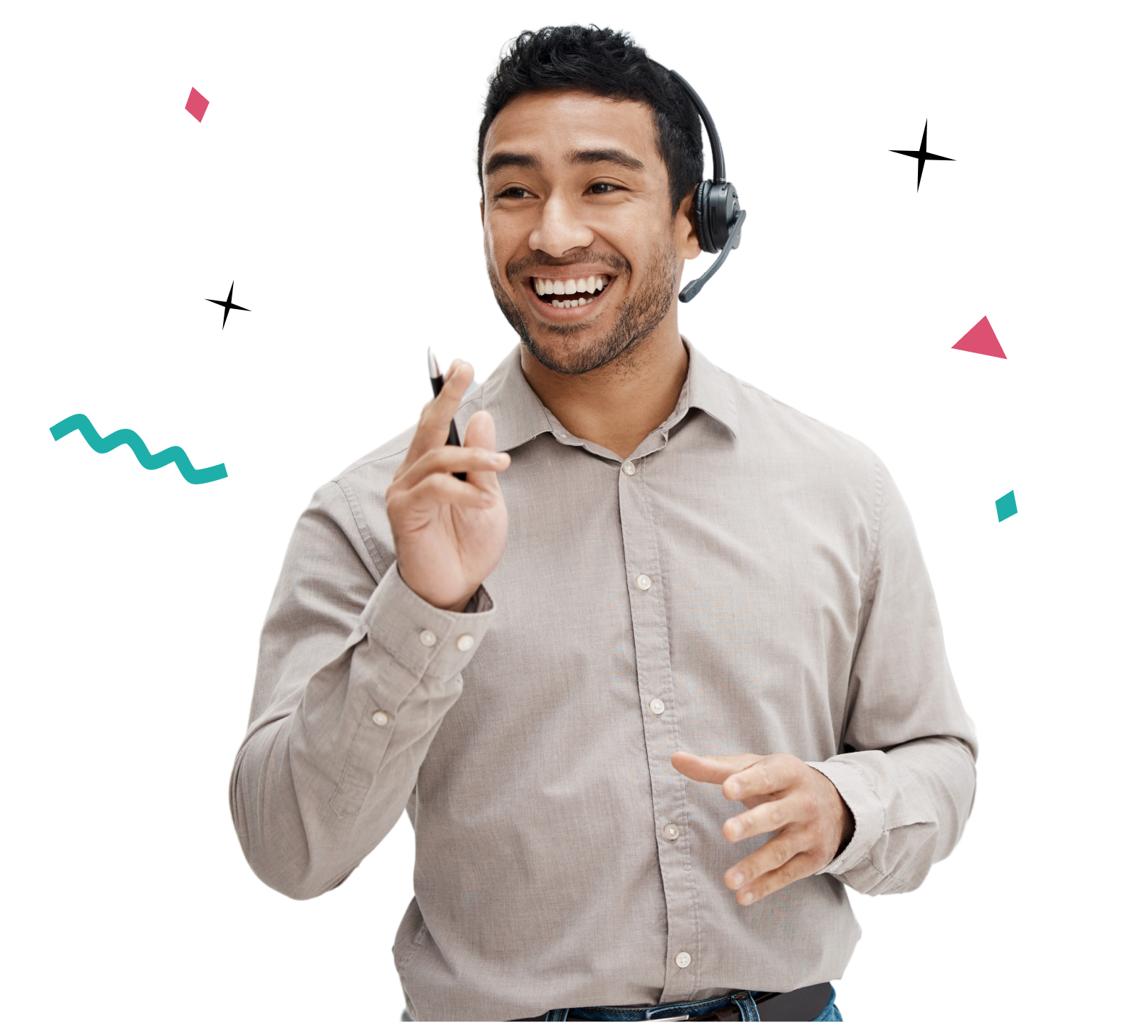 Man with headset
