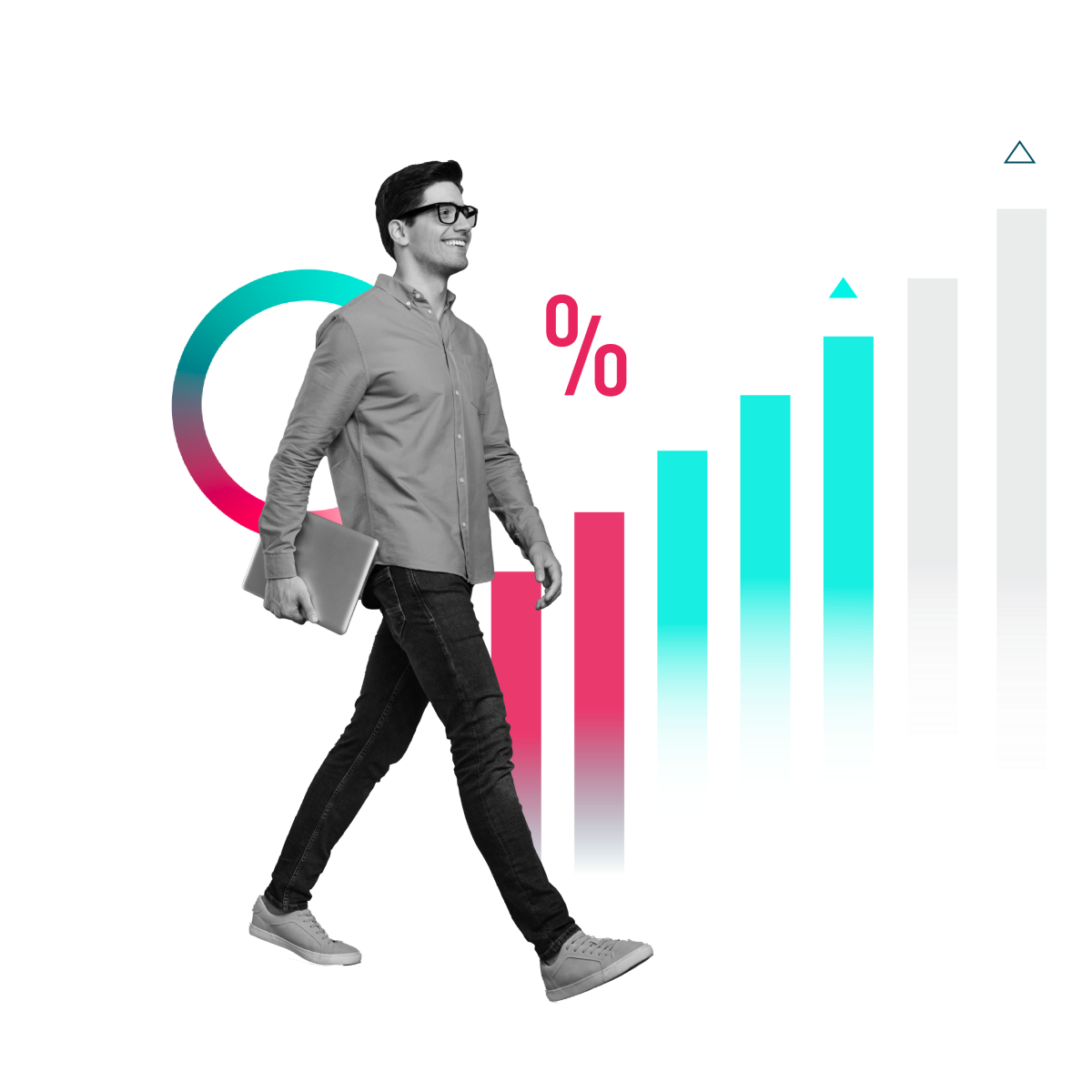 Man infront of chart
