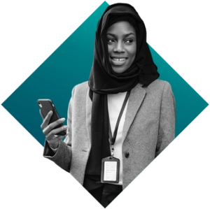 Girl holding phone