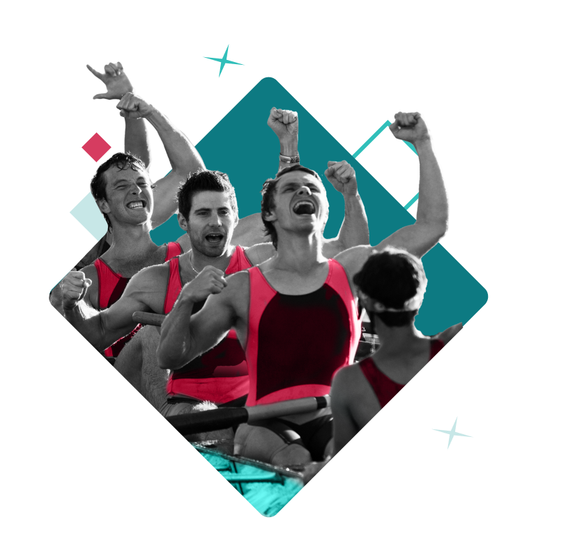 Positive rowing team