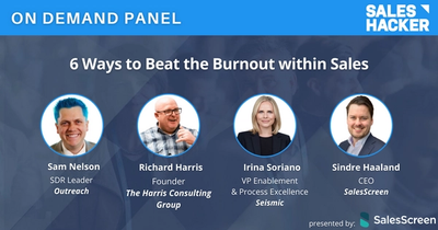 Six Ways to Beat Burnout within Sales
