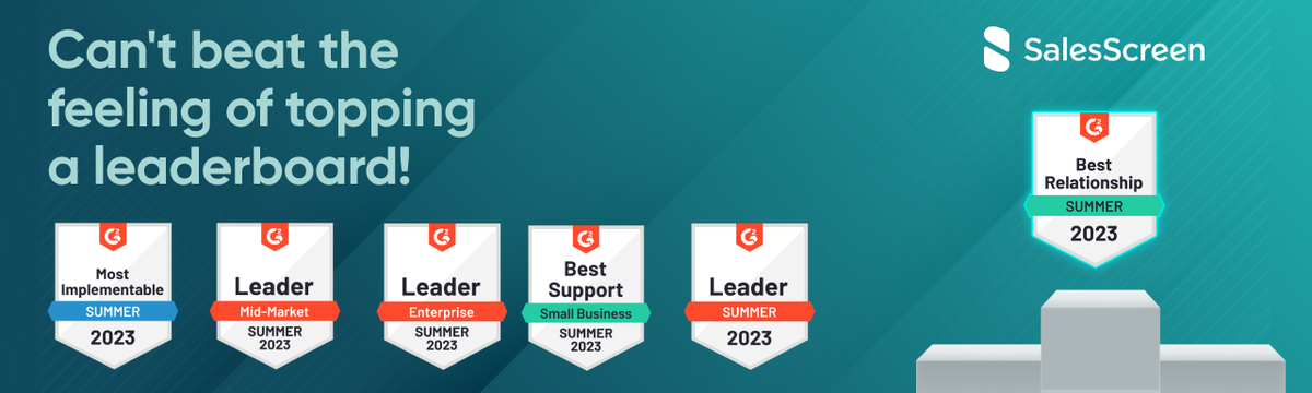SalesScreen Named #1 in Relationships and Implementation in the Summer G2 Reports