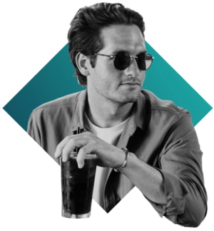 Man holding a glass
