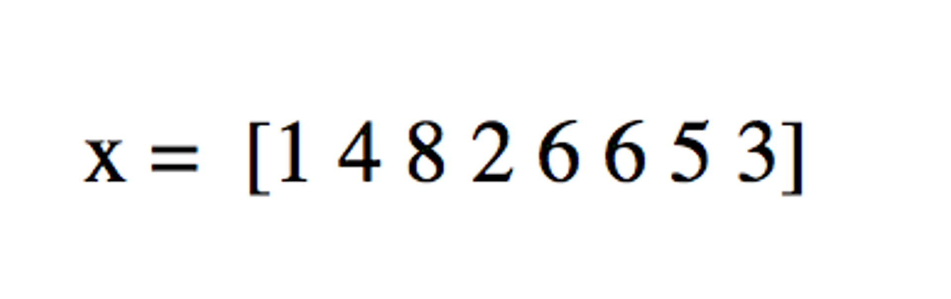 array with integers