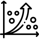 Linear regression icon