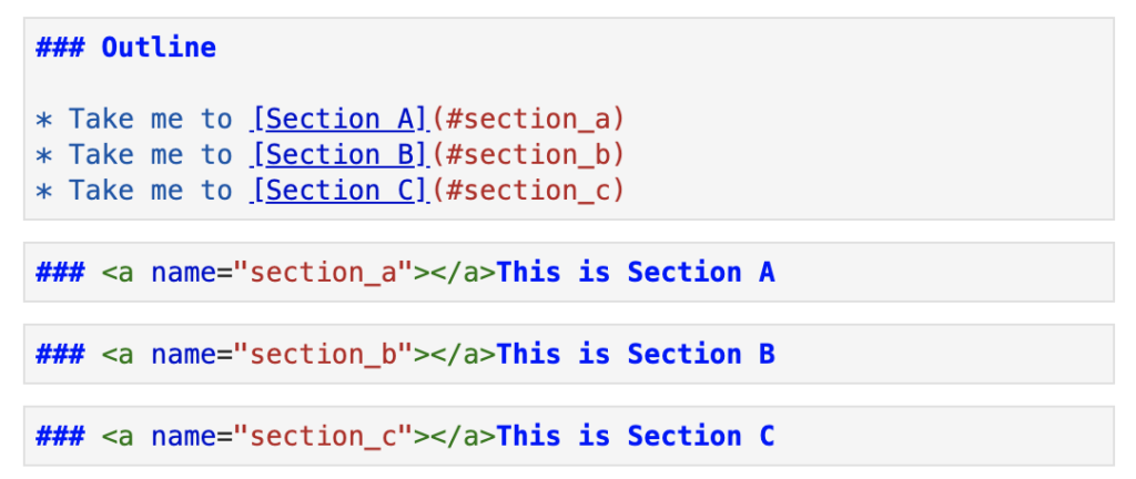 Table of contents in a jupyter notebook