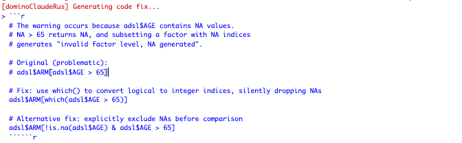 Code fix