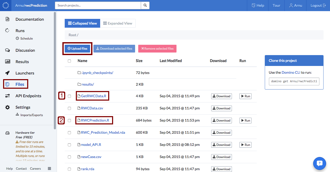 Domino Data Lab Enterprise MLOPs workspace