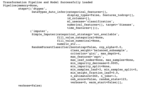 Loading saved model