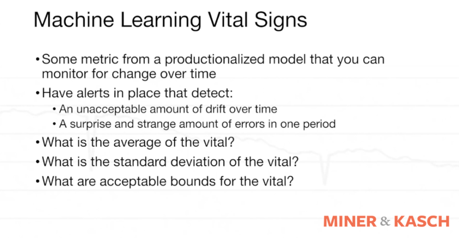 Machine Learning Vital Signs
