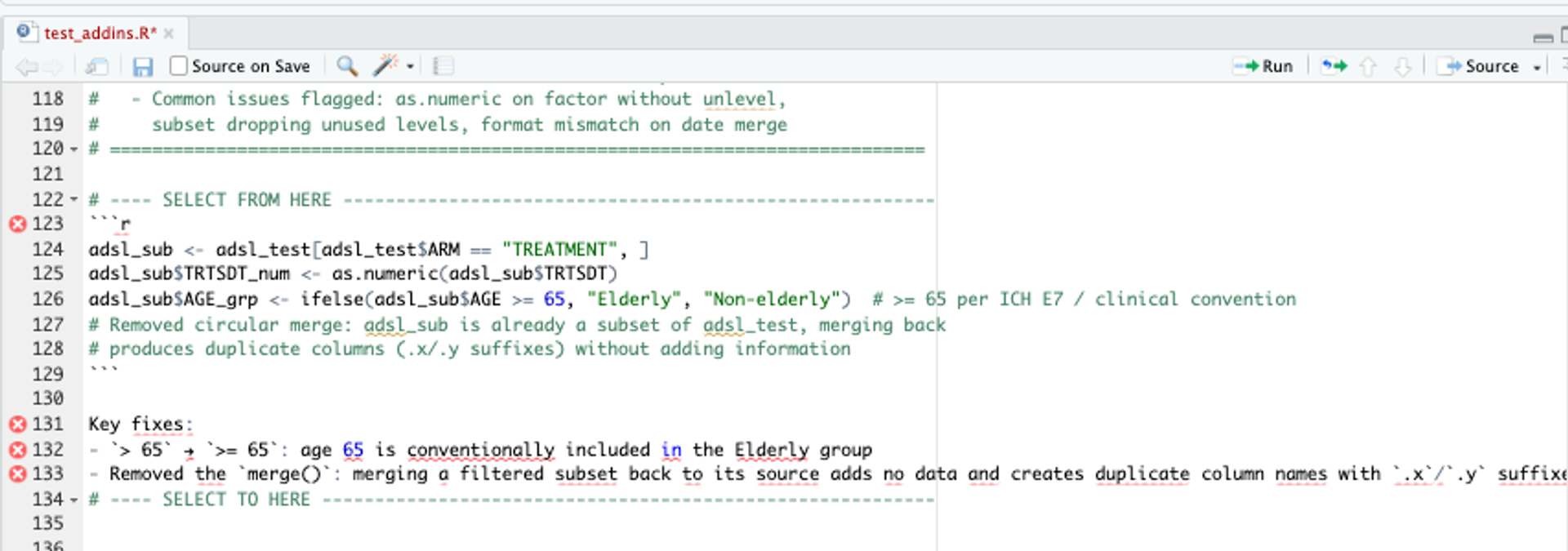 Review code fix