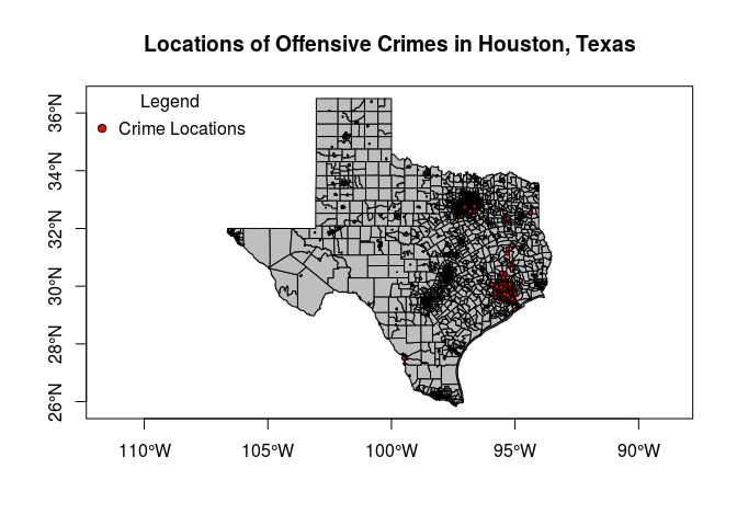 Texass map with legend overlaid