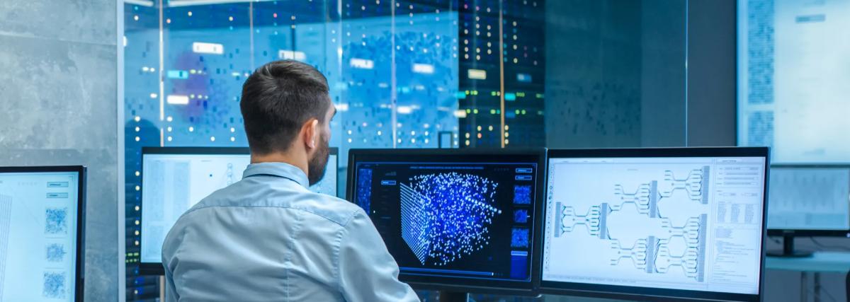 Person working at a computer