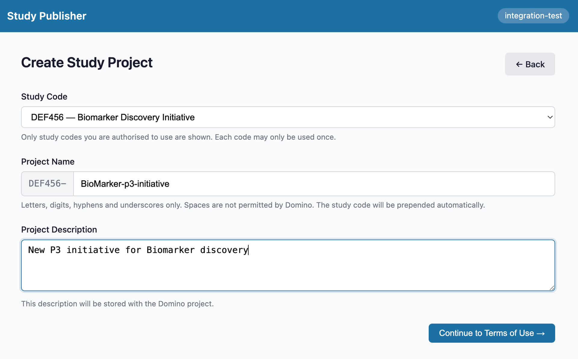 Create a new study project