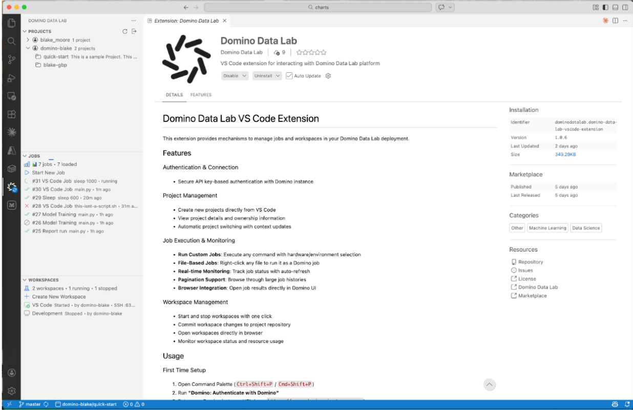 Image of the extension is VS Code