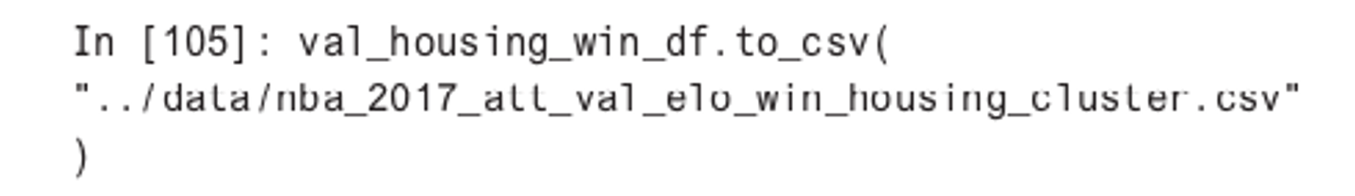 valuation housing and attendance data saved as a csv