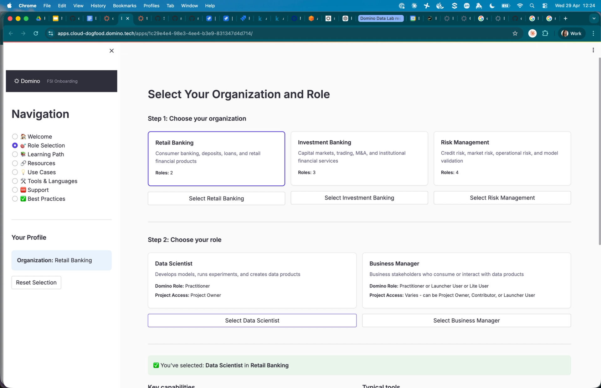 User and organization role admin