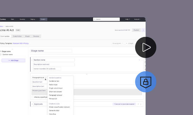 AI governance dashboard