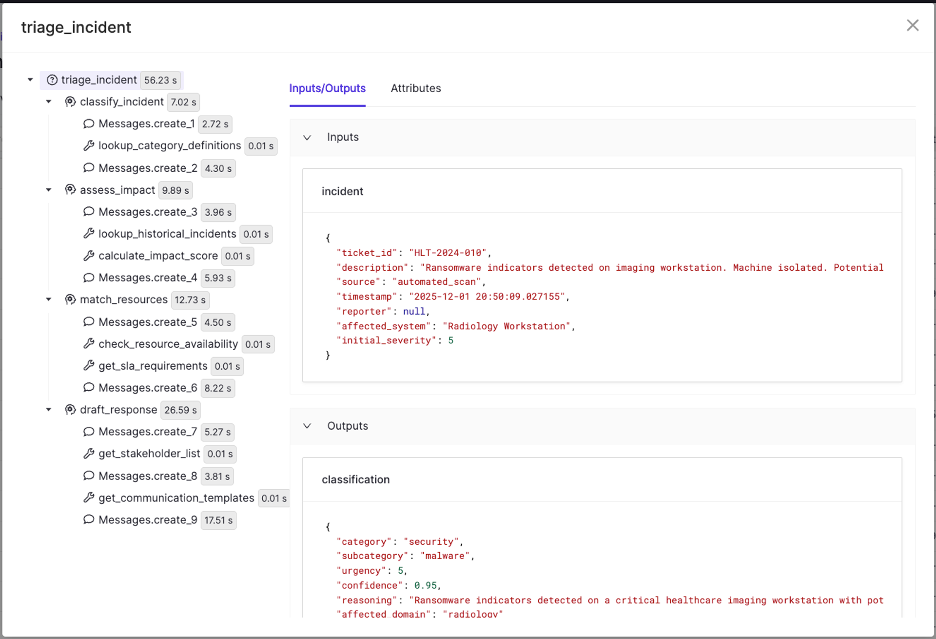 Domino tracing example