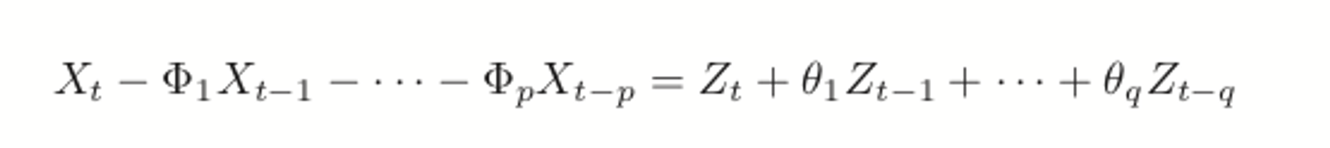 Autoregressive moving average formula