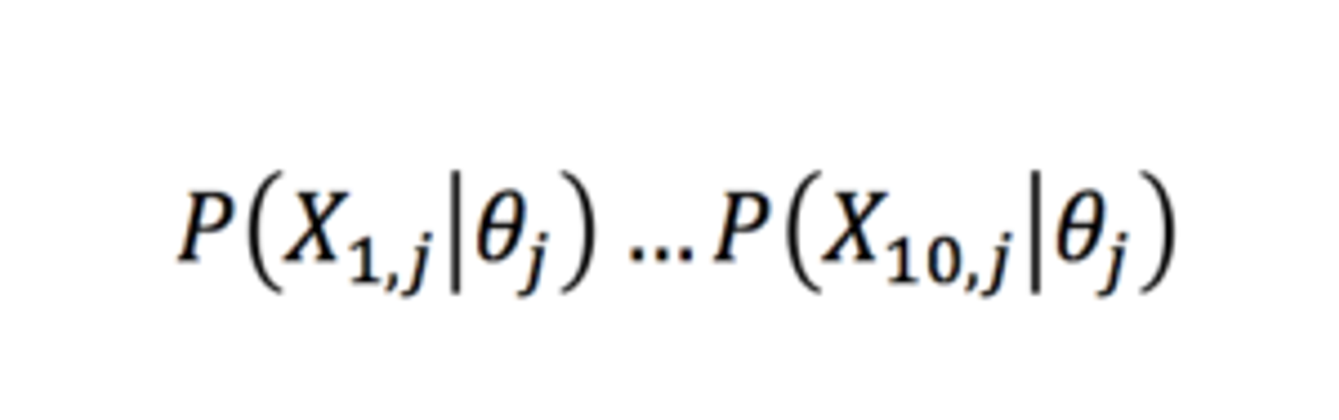 multiplying the ten individual response probabilities