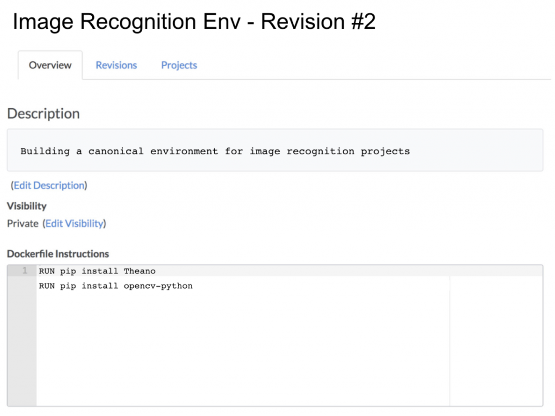 Image Recognition Env - Revision