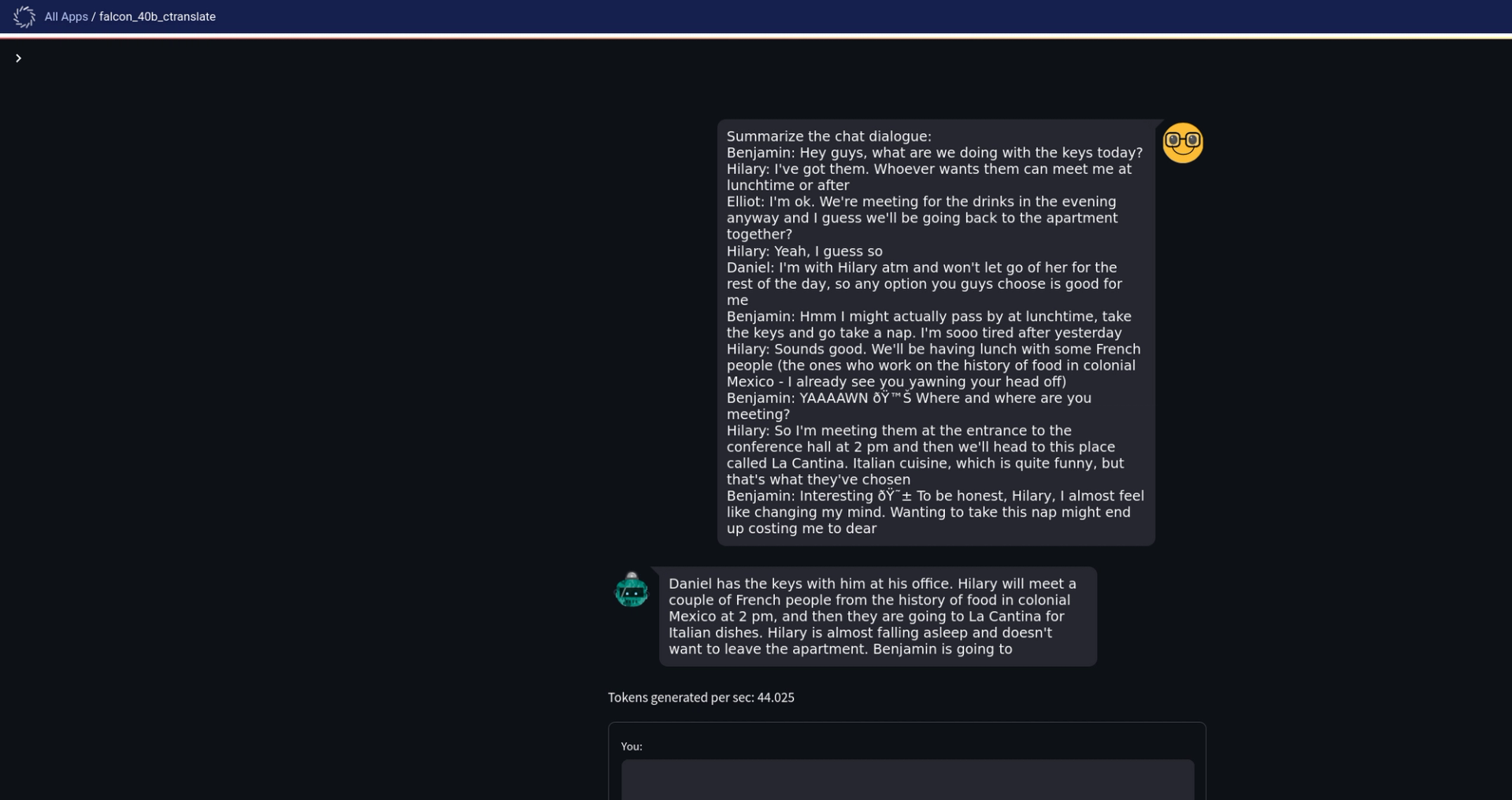 Summarization app hosted on Domino