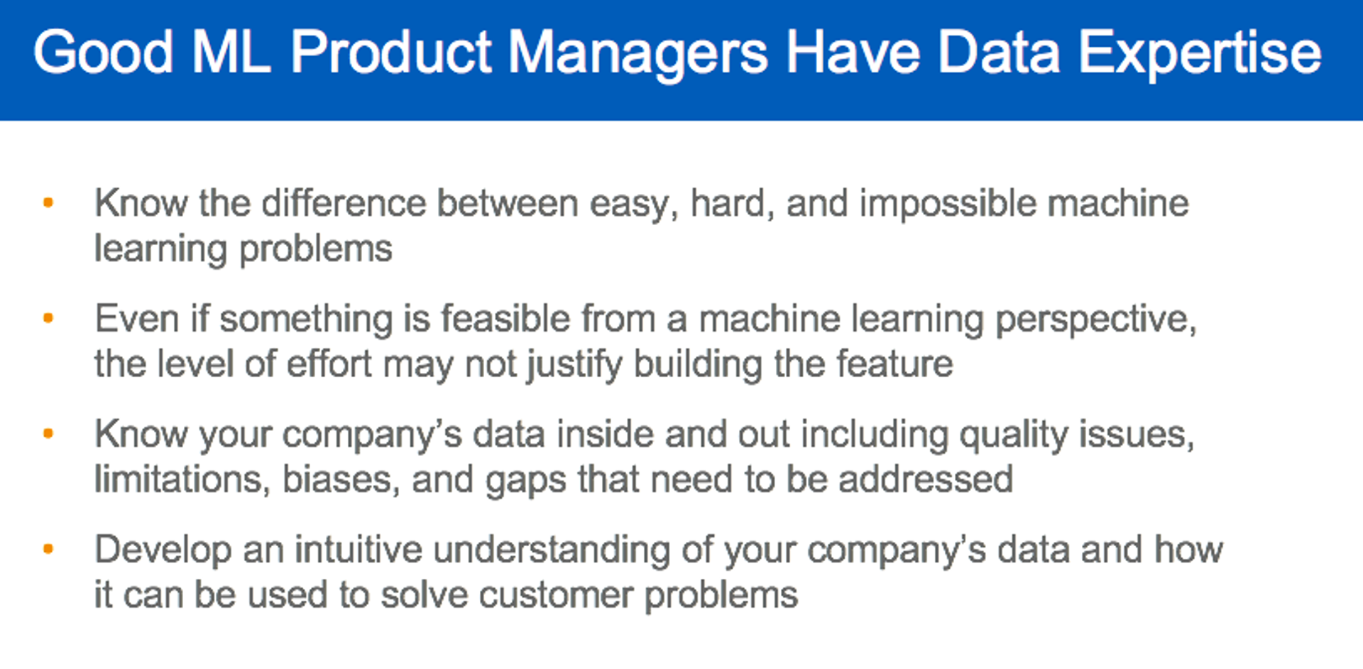 Good ML Product Managers Have Data Expertise