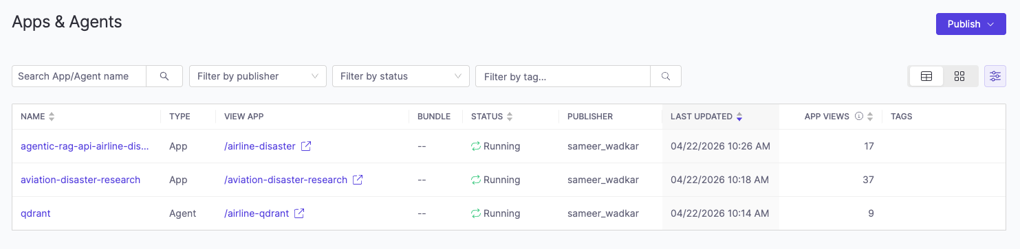 Agentic RAG apps and agents