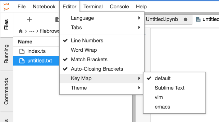 Key Map in Jupyter