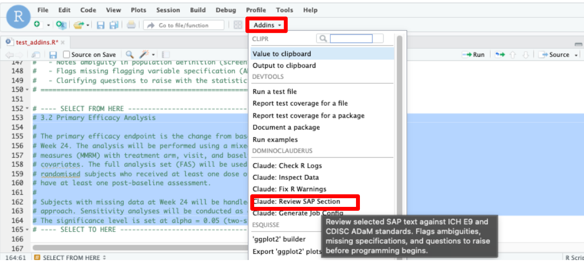 SAP review add-in
