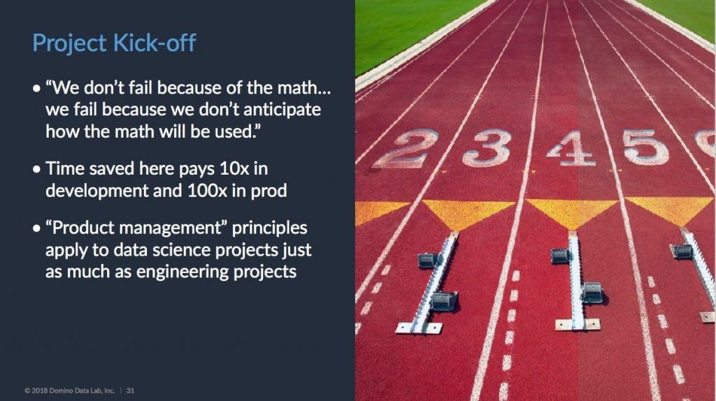Data science project kick-off slide