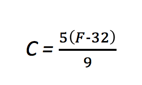 formula for converting temperature