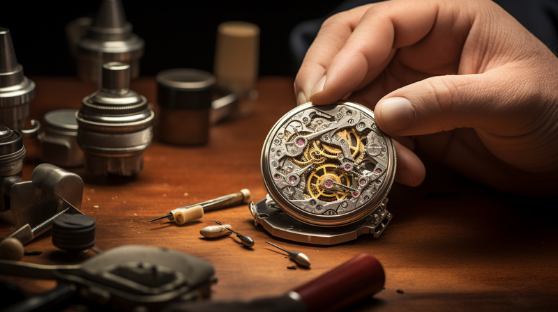 Watchmaker working on an exquisite watch