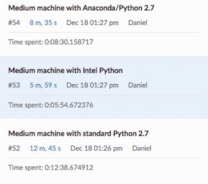 Black Scholes benchmark