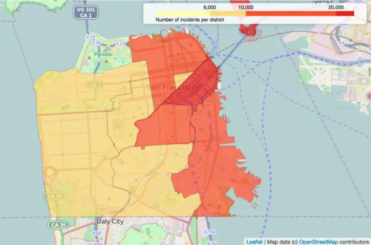 Folium map of San Francisco