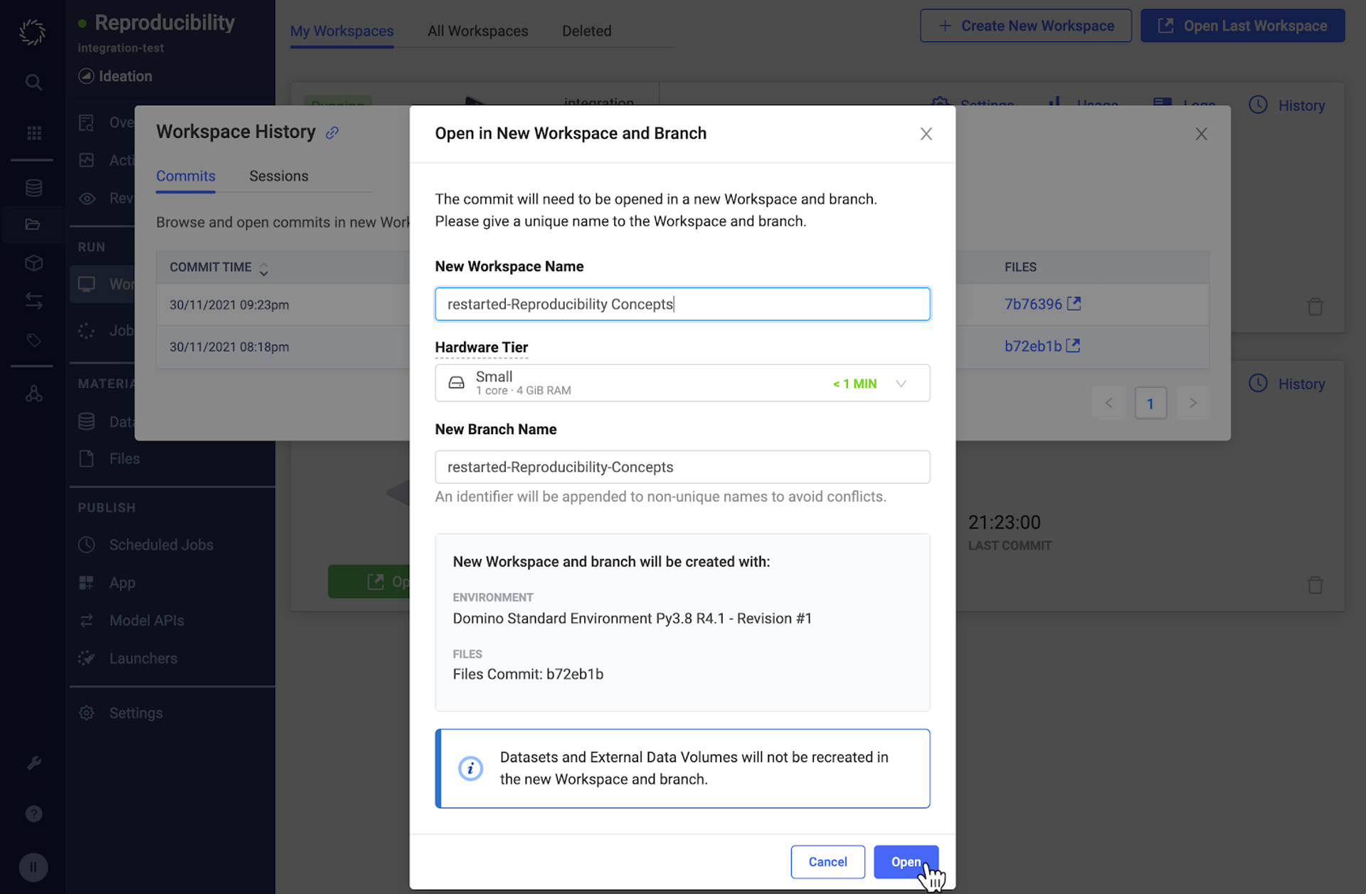 Create a new branch from a previous commit