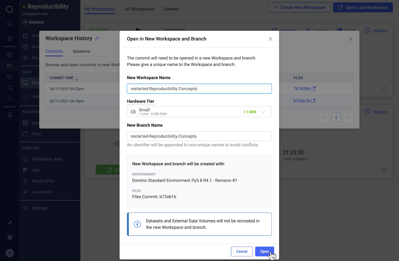 Create a new branch from a previous commit