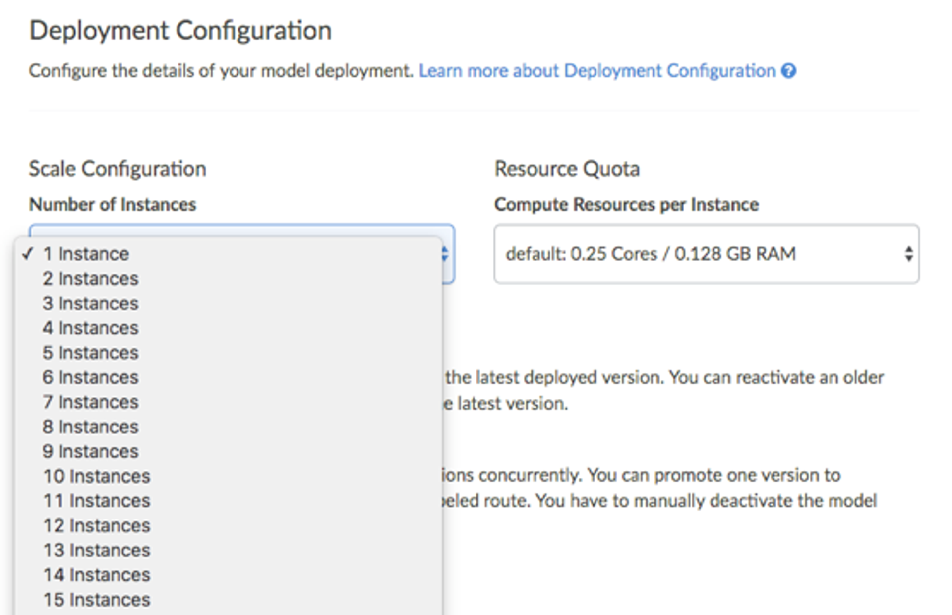 Deployment configuration in Domino