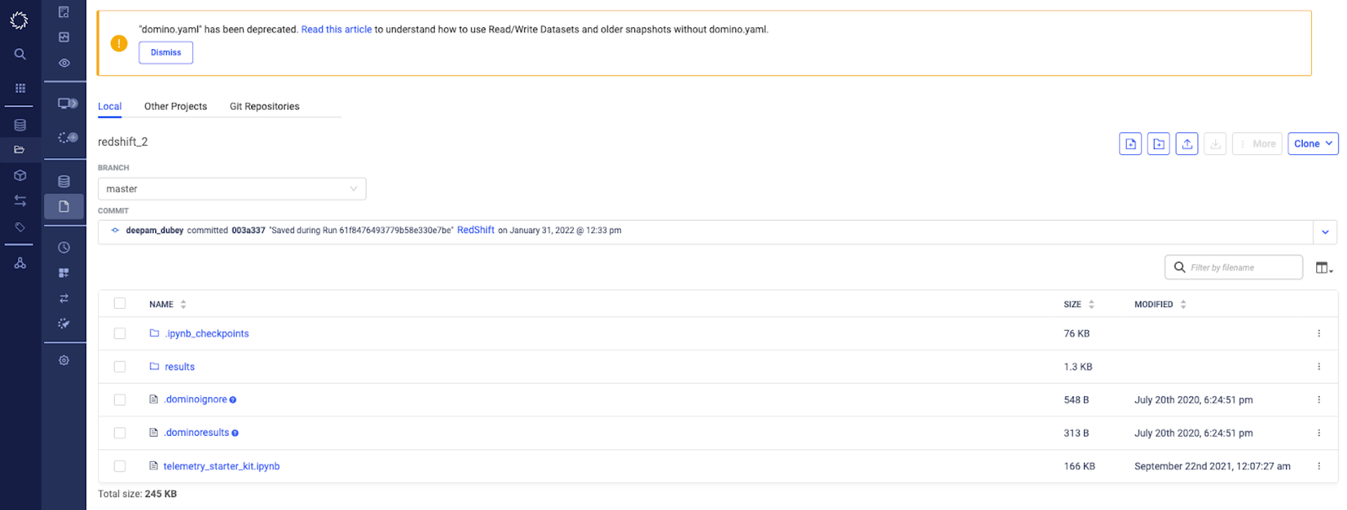 Preview artifacts and code from any commit