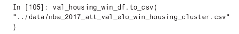 valuation housing and attendance data saved as a csv