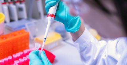 GSK employee in the lab