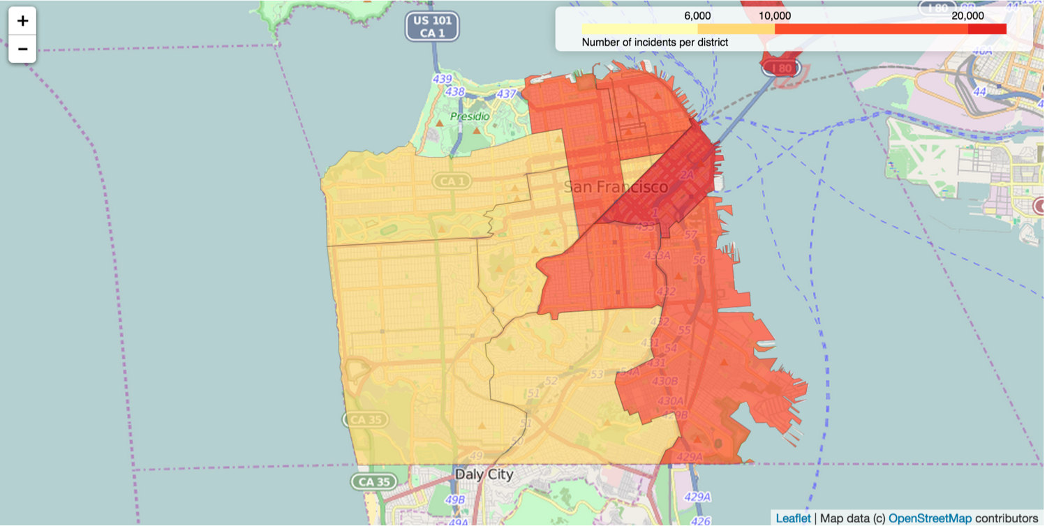 Choropleth map using Folium