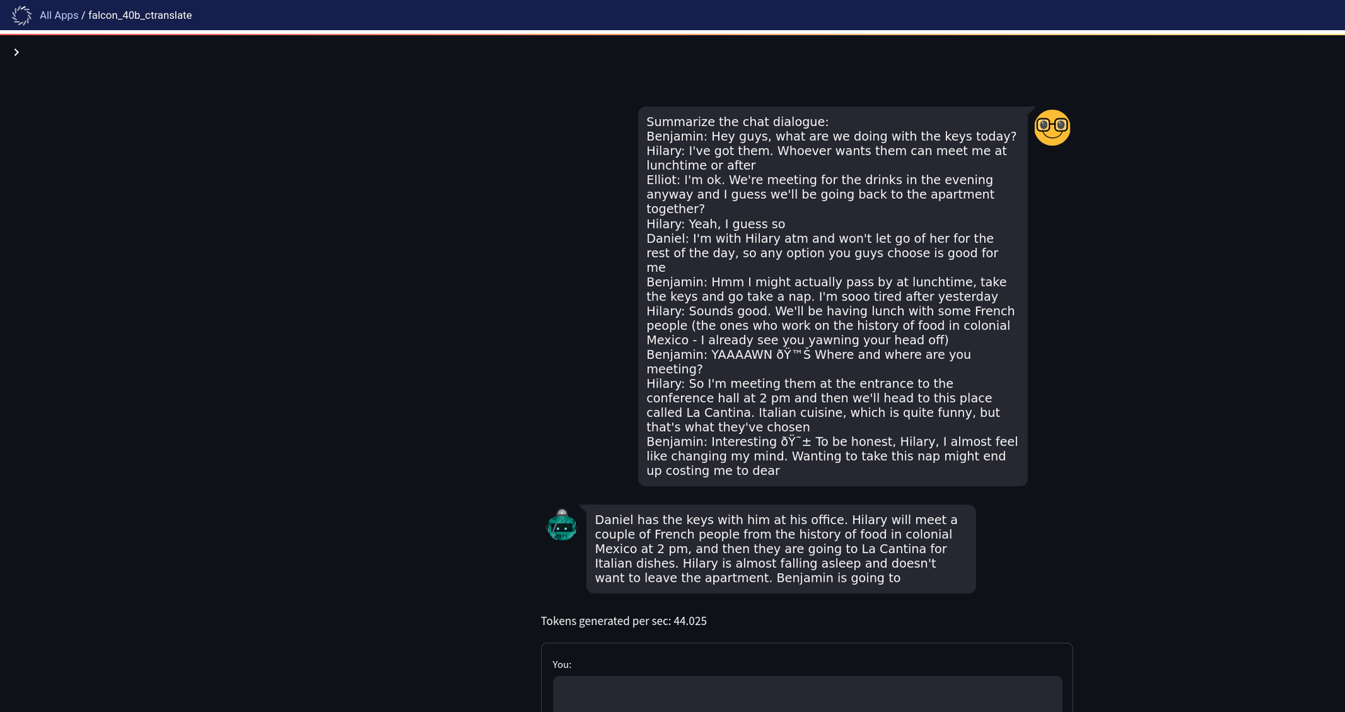 Summarization app hosted on Domino
