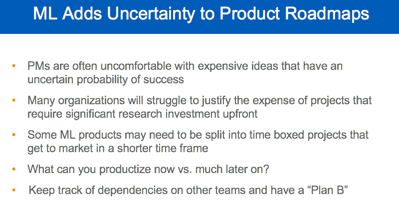 Machine Learning Adds Uncertainty to Product Roadmaps
