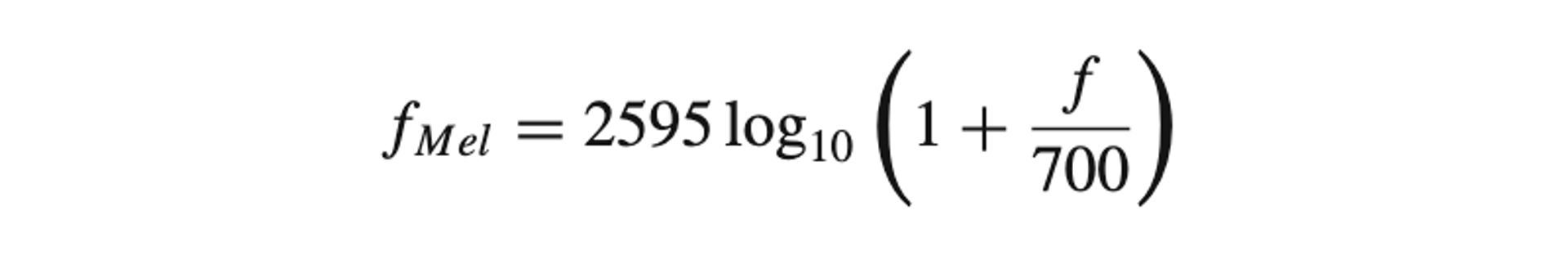 Relationship between mel-scale and linear scale