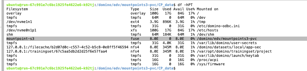 Domino file system mounts