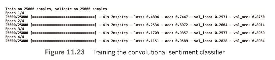Training the convolutional sentiment classifier